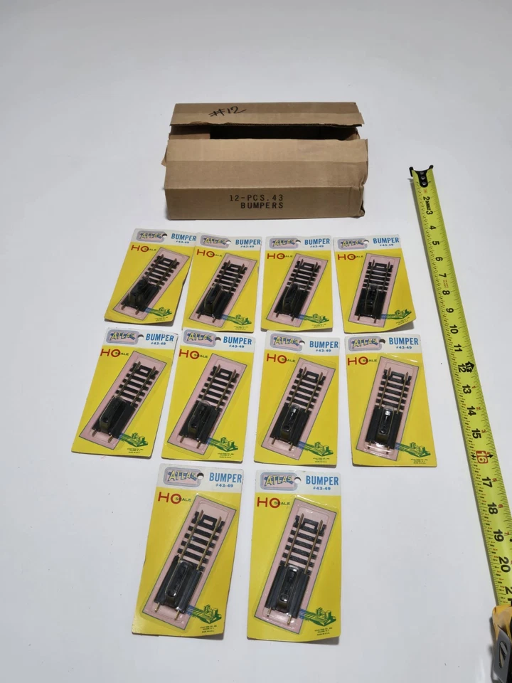 Винтажный 1960-е Atlas HO масштаб бамперы #43-49 (HO/N) новый из старых запасов чехол 10 #12 - Изображение 1 из 4