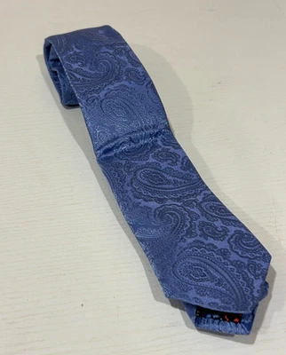 Corbata de cuello PAUL SMITH para hombre 100 % seda azul estrecha - nueva con etiquetas Foto 1 de 4