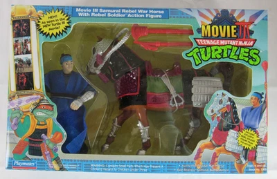 Vintage 1992 TMNT Movie III Rebel War Horse & Samurai Soldier Sealed MIB BA679 - Image 1 of 3