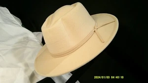 Time Tru Almond Felt Fedora Sample - Picture 1 of 3