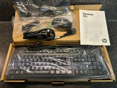HP Keyboard And Mouse. USB. Comes With Kettle Power Lead. Never Removed From Box - Image 1 of 4