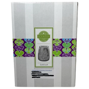 Scaldacera autunnale Scentsy foglia oro nuovo con scatola - Foto 1 di 7