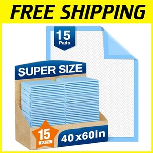 Mega Size Disposable Bed Pads 40"X60" Super Absorbent - Picture 1 of 11