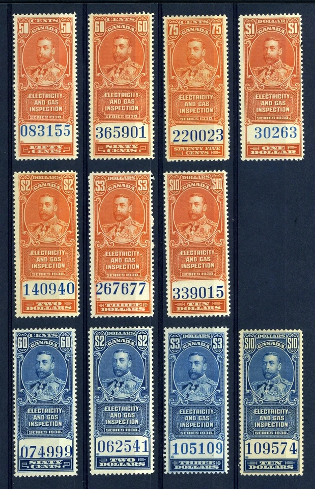 CANADA Revenue FEG1 to FEG11 - NH - Electricity & Gas Set (.027) - Image 1 of 1