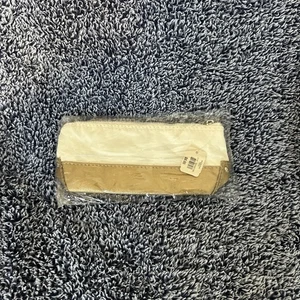 Bath & Body Works Canvas Cosmetic Makeup Travel Bag Gold Foil - Picture 1 of 1