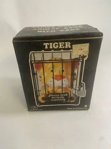 PAPIER MACH'E Vintage Monkey In Cage Coin Bank (NEW Condition With Lock/key/Box) - Picture 1 of 7