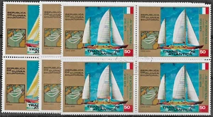 EQUATORIAL GUINEA - 1973 TRANS-ATLANTIC YACHT RACE BLOCKS OF 4. CTO - Picture 1 of 1