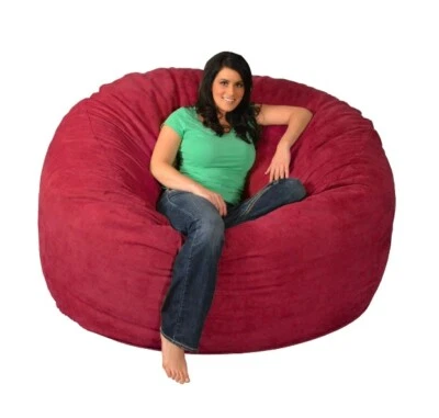 Красный стул бобовая сумка большой лежак ленивый диван детский взрослый сиденье игры памяти пены диван - Изображение 1 из 4