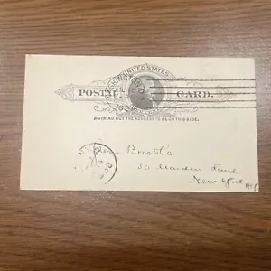 US SC UX9 Preprint Central Nat. Bank Washington Dc Machine Cancel D2( ) 1892#H88 - Picture 1 of 2