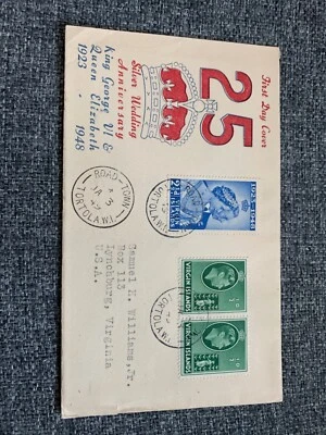 1948 VIRGIN ISLANDS FIRST DAY COVER SILVER WEDDING ANNIV. OF KING GEORGE VI & QE - Image 1 of 3