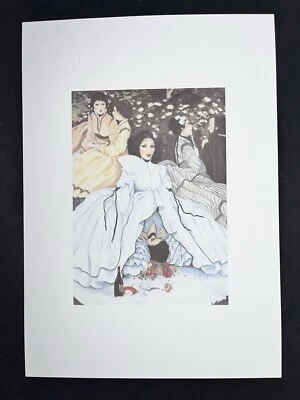 Erotische Kunstdruck „Das Picknick - Lick Fanny“ 1930er Jahre auf Papier paille - Bild 1 von 3