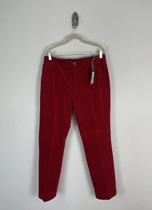 Nwt Men Vineyard Vines Red Ribbed Slim Fit Corduroy Breaker Pants Size 32x32 - Picture 1 of 11