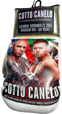 SAUL CANELO ALVARAZ VS MIGUEL COTTO SIGNED OFFICIAL BOXING GLOVE PROMOTION JSA - Image 1 of 4