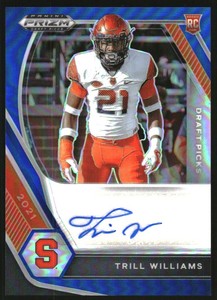 2021 Panini Prizm Draft Picks Autographs Prizms Blue #248 Trill Williams/149
