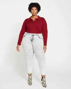 Universal Standard Womens Seine High Rise Skinny Jeans Light Acid Wash 28L NWT - Picture 1 of 10