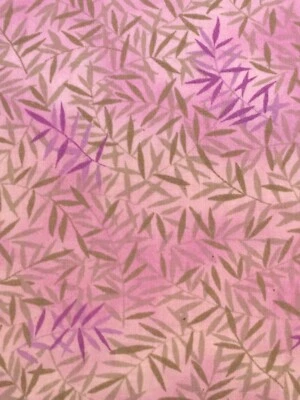 4+ yards QUILTING FABRIC traditions purple green LEAVES material 2001 vintage - Image 1 of 4