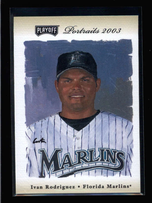 IVAN RODRIGUEZ 2003 PLAYOFF PORTRAITS #87 BEIGE PARALLEL #055/250 AZ9515 - Image 1 of 1