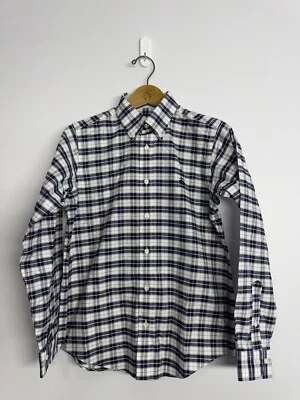 NWOT Brooks Brothers Boy’s Button Down Shirt Purple Check Medium - Image 1 of 4
