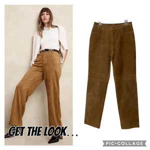 Vintage Chadwick’s Hose Wildleder Leder Kastanie Hellbraun Gerades Bein Größe 12L - Bild 1 von 15