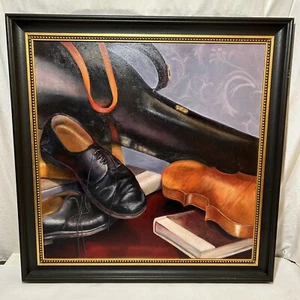 Oil on Canvas Painting Carol Myer Signed Still Life Musician Music Instruments - Picture 1 of 12
