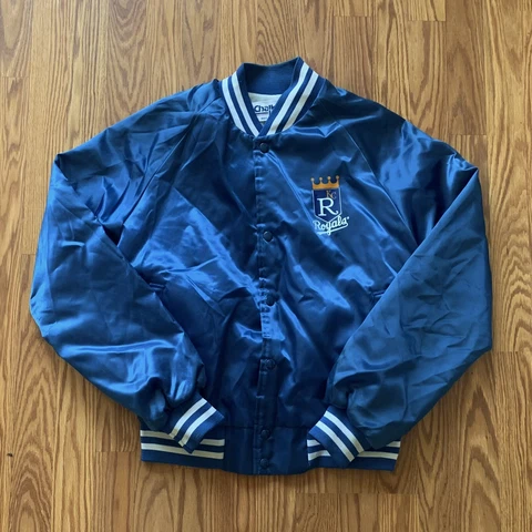 Vintage 1991 Chalk Line MLB Kansas City Royals Jacket Blue Size Medium Starter Cover