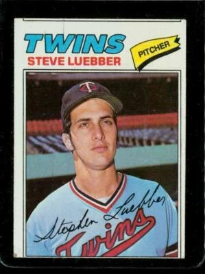 Vintage 1977 TOPPS Baseball Trading Card #457 STEVE LUEBBER Minnesota Twins - Image 1 of 2