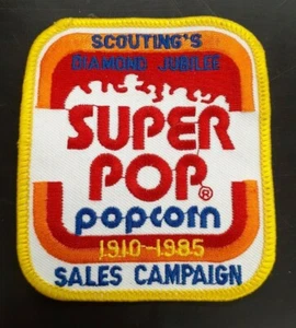 Vintage ~ Boy Scout Diamond Jubilee Super Pop 1985 Sales Campaign Patch - Picture 1 of 2
