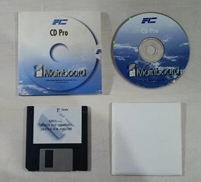 DRIVER MAINBOARD FIC SD11 CD Pro e Floppy scheda madre Motherboard vintage retrò - Immagine 1 di 2