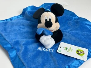 NWT Disney Baby Blue Mickey Mouse Crinkle Ears Rattle Security Blanket Baby Toy - Picture 1 of 7