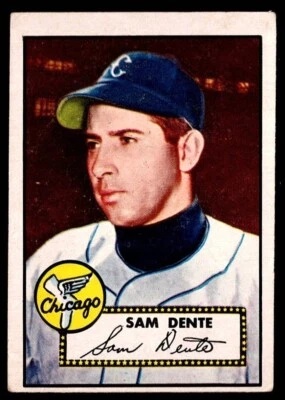 1952 Topps #304 Sam DENTE, Chicago White Sox VG+-VG/EX 3 4 - Image 1 of 3