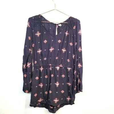 Mudd | Узорчатый длинным рукавом Детский комбинезон темно-фиолетовый размер S - Изображение 1 из 4