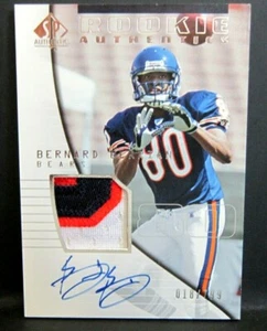 Bernard Berrian  2004 UD SP Authentic 3Clr Patch ROOKIE AUTO#018/799!Bears WR RC - Picture 1 of 2