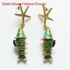 New Fish Drop Earrings Gift Fashion Women Party Holiday Jewelry 2Colors Chosen