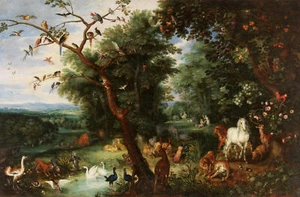 high quality oil painting handpainted on canvas "paradise on earth" - Picture 1 of 1