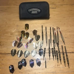Casemaster GLD Products leather Case with 3 Darts, 12 Extra Fins, 6 Alum Shafts - Picture 1 of 18