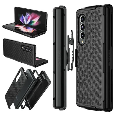 For Samsung Galaxy Z Fold 3 5G Shockproof Case Cover with Belt Clip Holster - Image 1 of 4