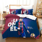 Kids Ronaldo Messi Duvet Cover Mbapp Single Double Football Bedding Set Gift UK