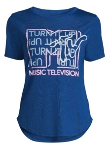 New Viacom Womens MTV Music Graphic Tshirt Size L(11-13) - Picture 1 of 3