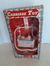 HTF Vintage 1950s Alan-Jay Carriage Cradle Crib Toy In Window Box Shelf