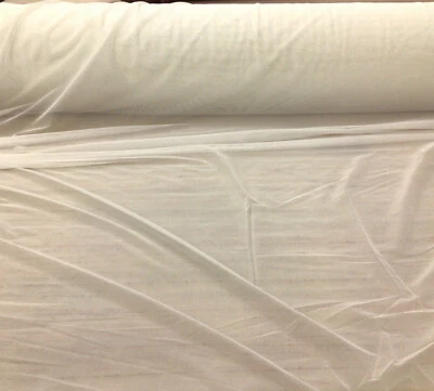 PAYLESS FABRIC PowerNet Stretch Mesh Nylon Spandex Sheer Ivory Z412