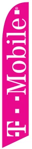T-mobile Pink Feather Banner Swooper Flag - Advertising FLAG ONLY - - Picture 1 of 1