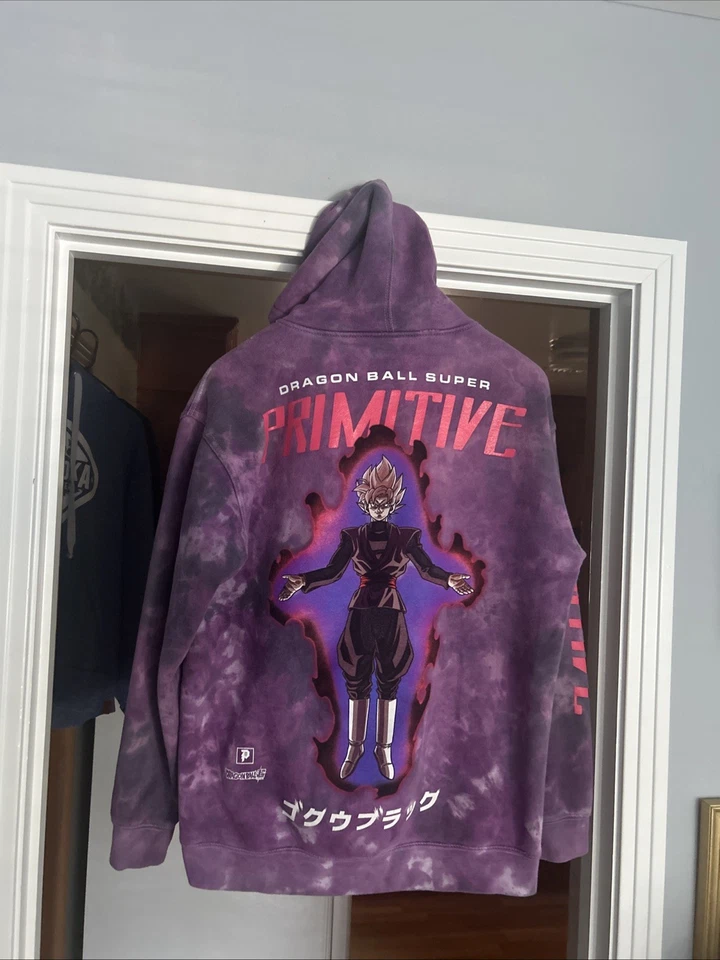 Primitive Dragon Ball Z Super Goku Black Rose Hoodie Purple Men's M - Image 1 of 4