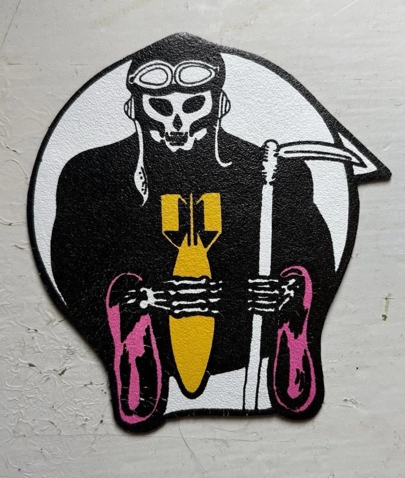 REPRO WWII USAAF Leather Patch 375th Bombardment Squadron WW2 Bomber Jacket - Image 1 of 4