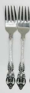2 Oneida RENOIR PEMBROOKE Stainless SALAD DESSERT FORKS 6 3/4" SSS Flatware - Picture 1 of 3
