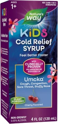 Nature's Way Cold Relief Syrup for Kids 1+, Umcka, Cherry flavor. 4 Fl Oz. - Image 1 of 2