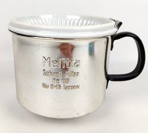 Antiker Melitta Kaffeefilter Nr. 103 Porzellan mit Alumantel – vor 1945 3-Loch - Bild 1 von 13