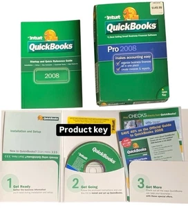 INTUIT QUICKBOOKS PRO 2008 FOR WINDOWS FULL RETAIL US VERSION =LIFETIME LICENSE= - Picture 1 of 3
