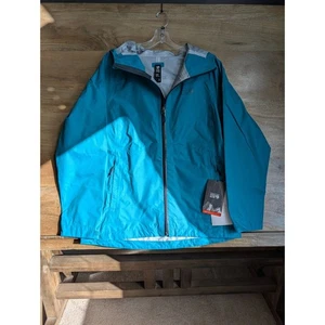 Mountain Hardwear Jacket Womens Small Teal Threshold Waterproof Hooded Full Zip - Picture 1 of 4