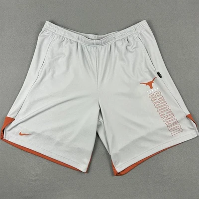 Texas Longhorns Shorts Mens 2XL Gray Orange NCAA Football Training Nike Dri-FIT - Image 1 of 4