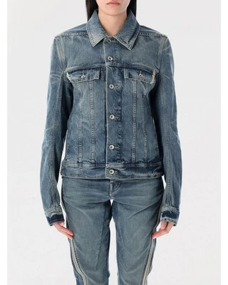 Chaqueta vaquera Rick Owens Drkshdw detalle desgastado mujer índigo Foto 1 de 4